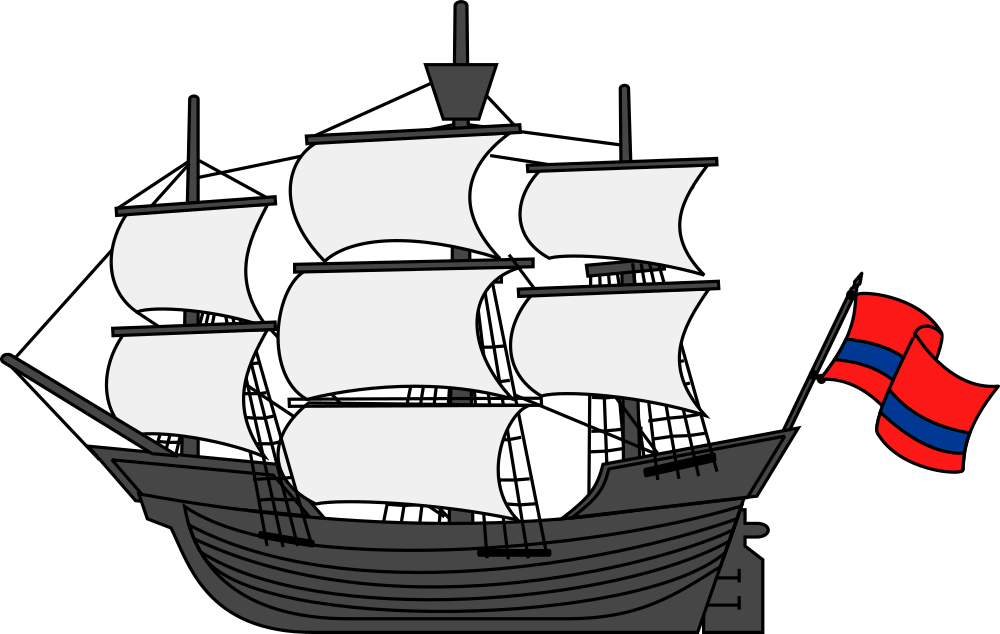 OnlineLabels Clip Art - Sailing ship 12